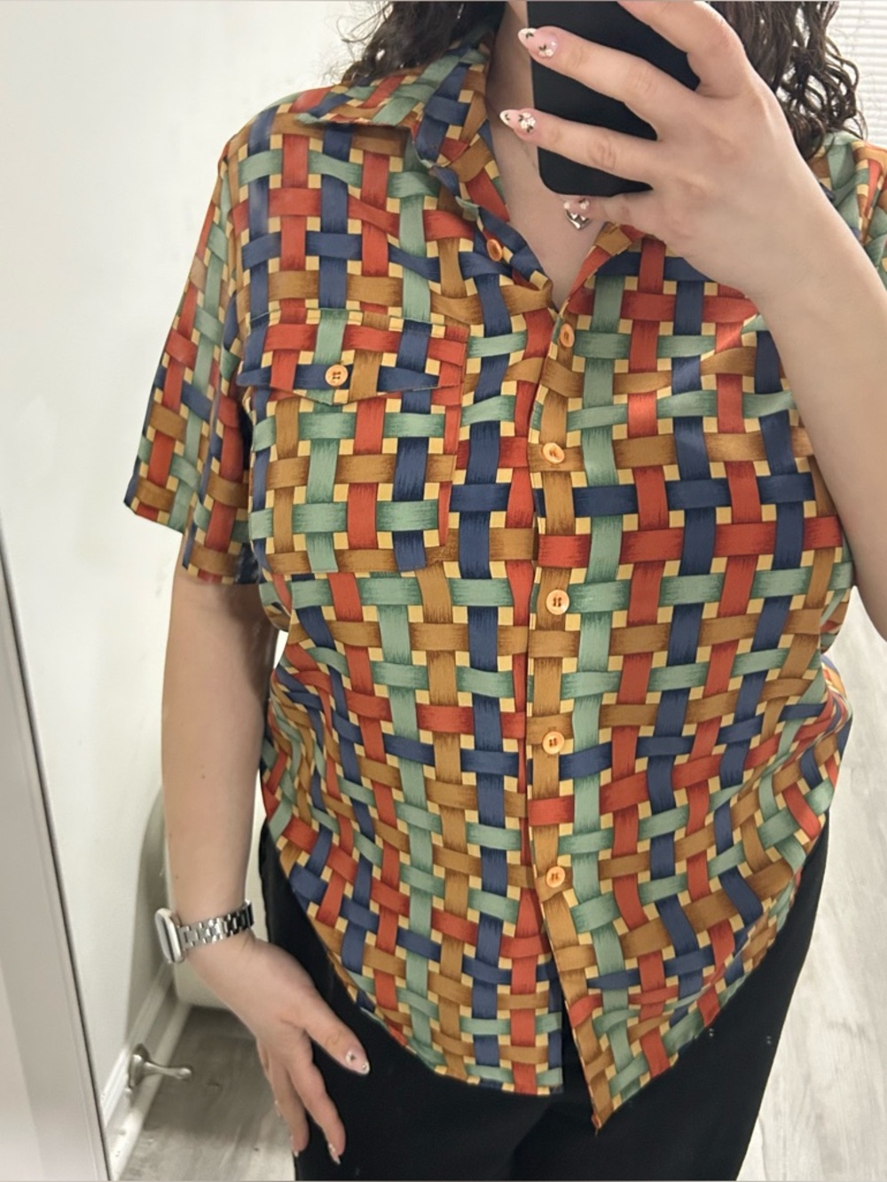 vintage truffles button down top